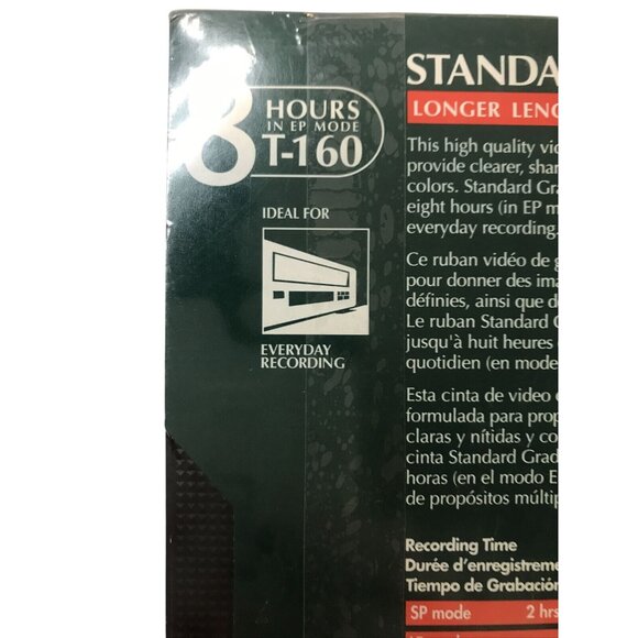 Maxell Standard Grade VHS Video Cassette Blank Tapes T-160 in EP Mode 8 Hour - Picture 6 of 10